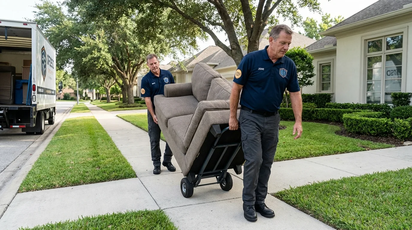 Local residential moving crew loading furniture in Manchester, TN
